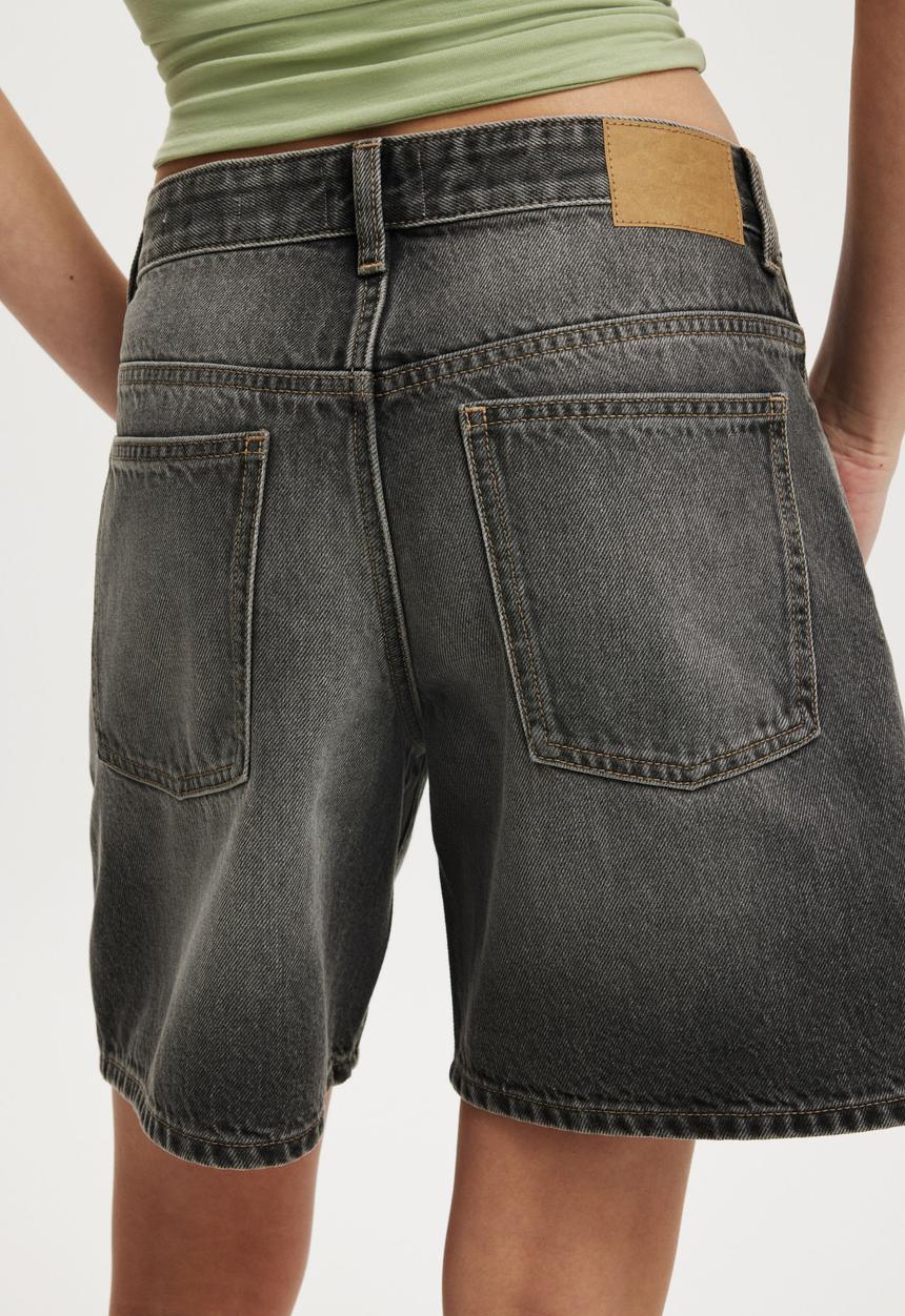 Cotton On - Relaxed denim short -  jaggar black