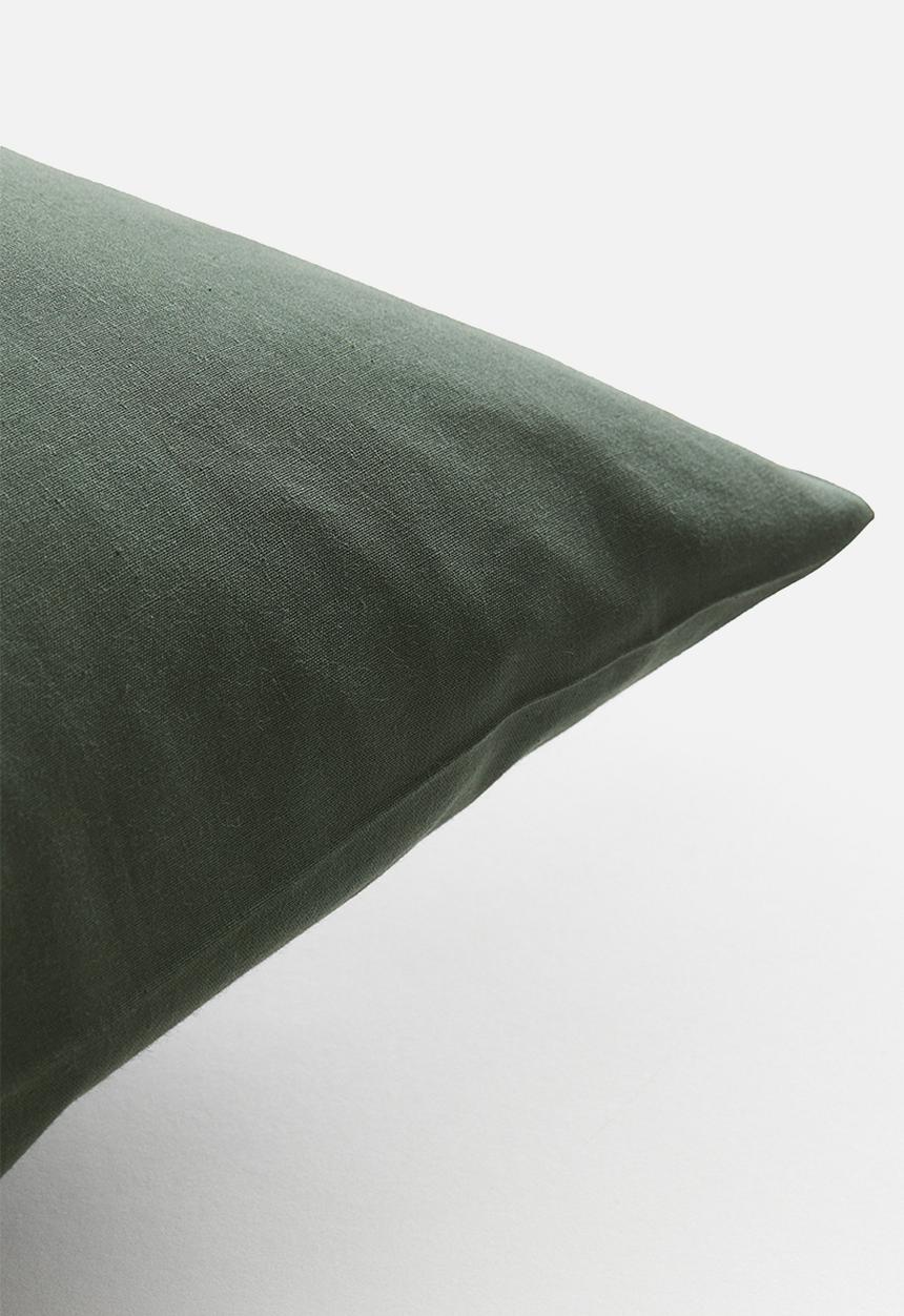 H&M - Cotton pillowcase -  forest green