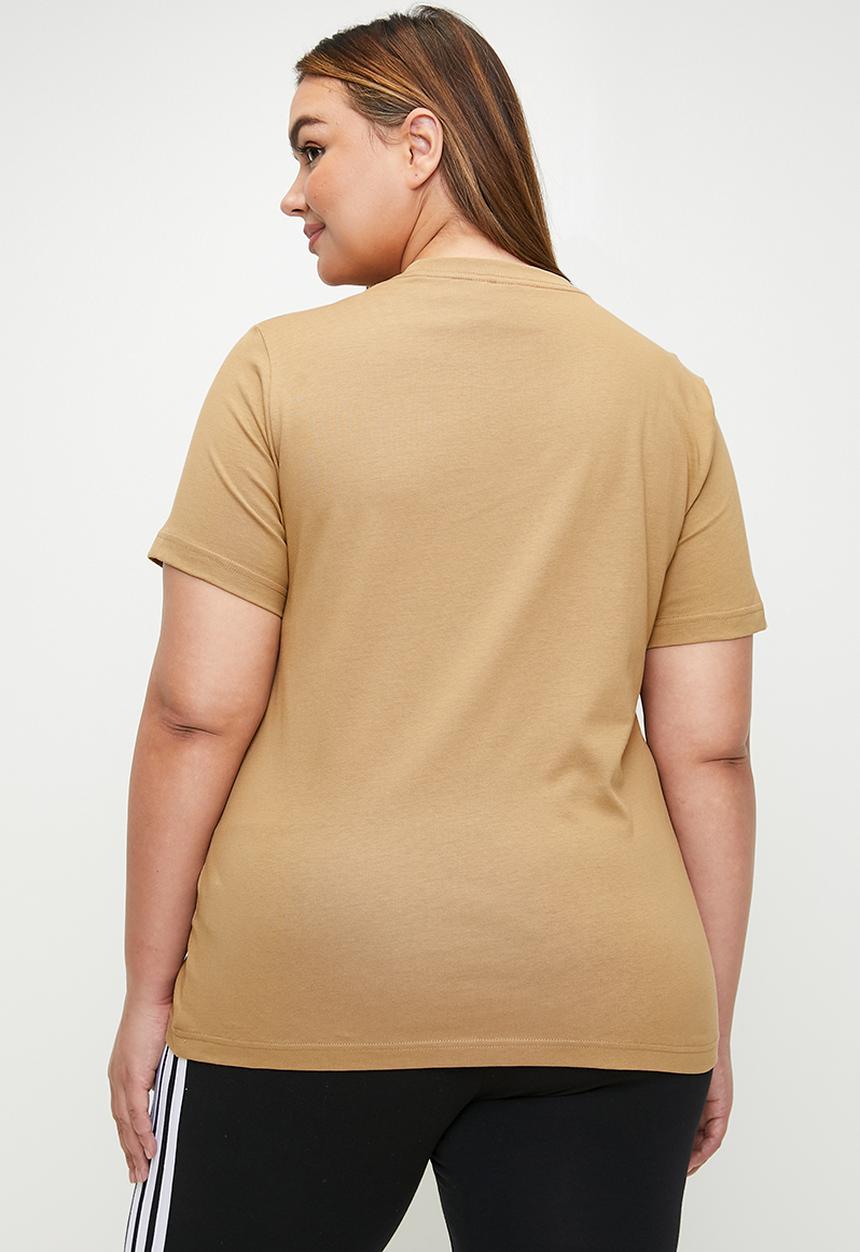 adidas Originals - Plus trefoil tee w - brown