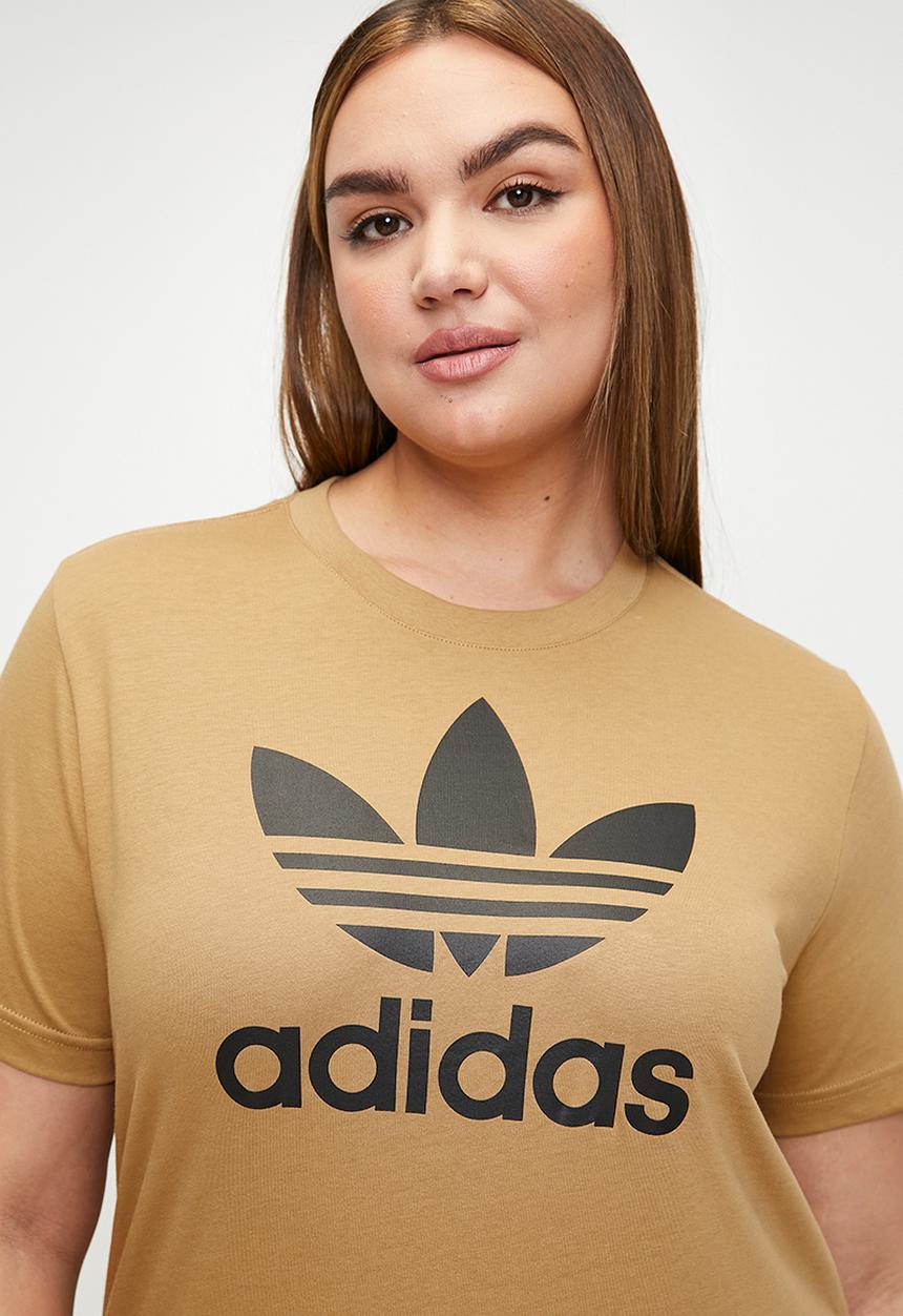 adidas Originals - Plus trefoil tee w - brown