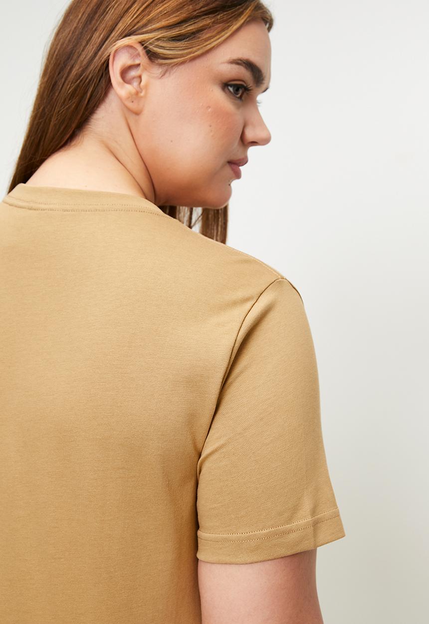 adidas Originals - Plus trefoil tee w - brown