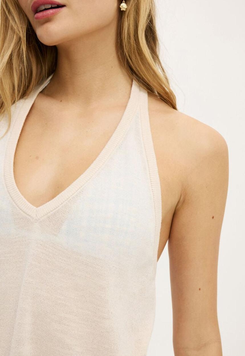 Cotton On - Isla Knit Halter Top - Sand