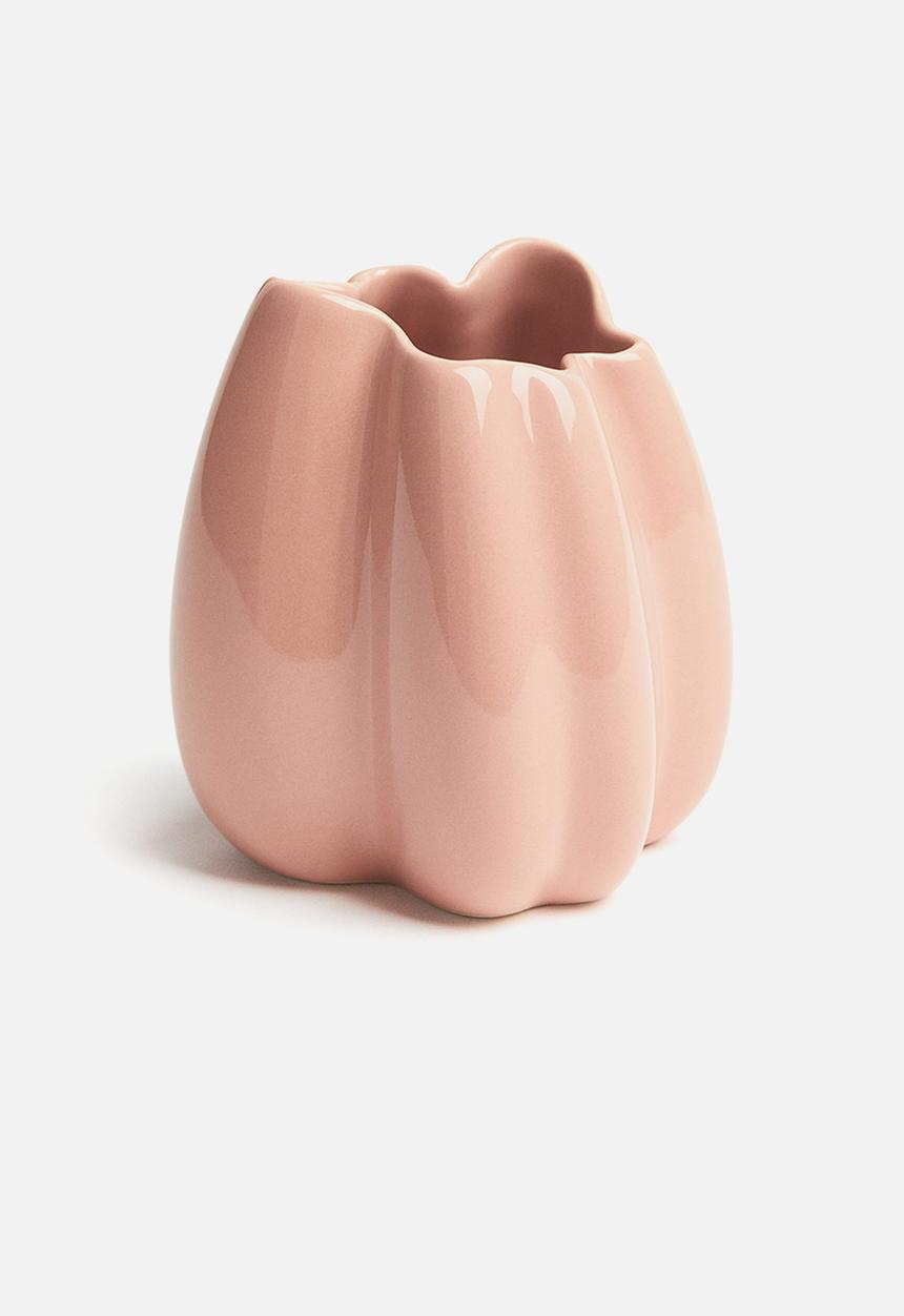 H&M - Small stoneware vase - pink