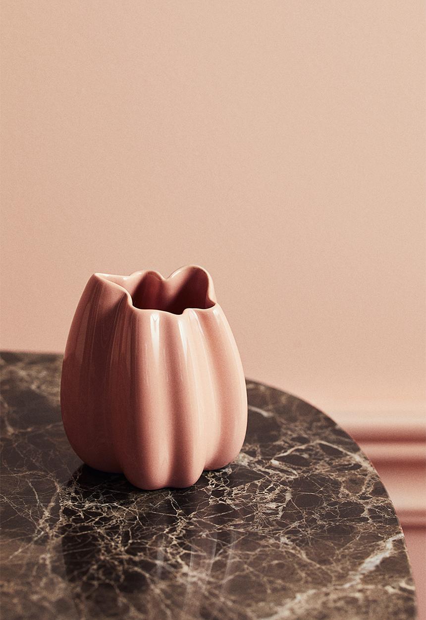 H&M - Small stoneware vase - pink