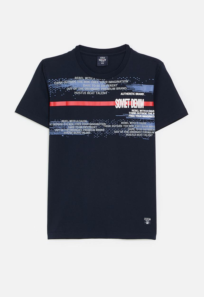 SOVIET - Boys fashion T-shirt - navy