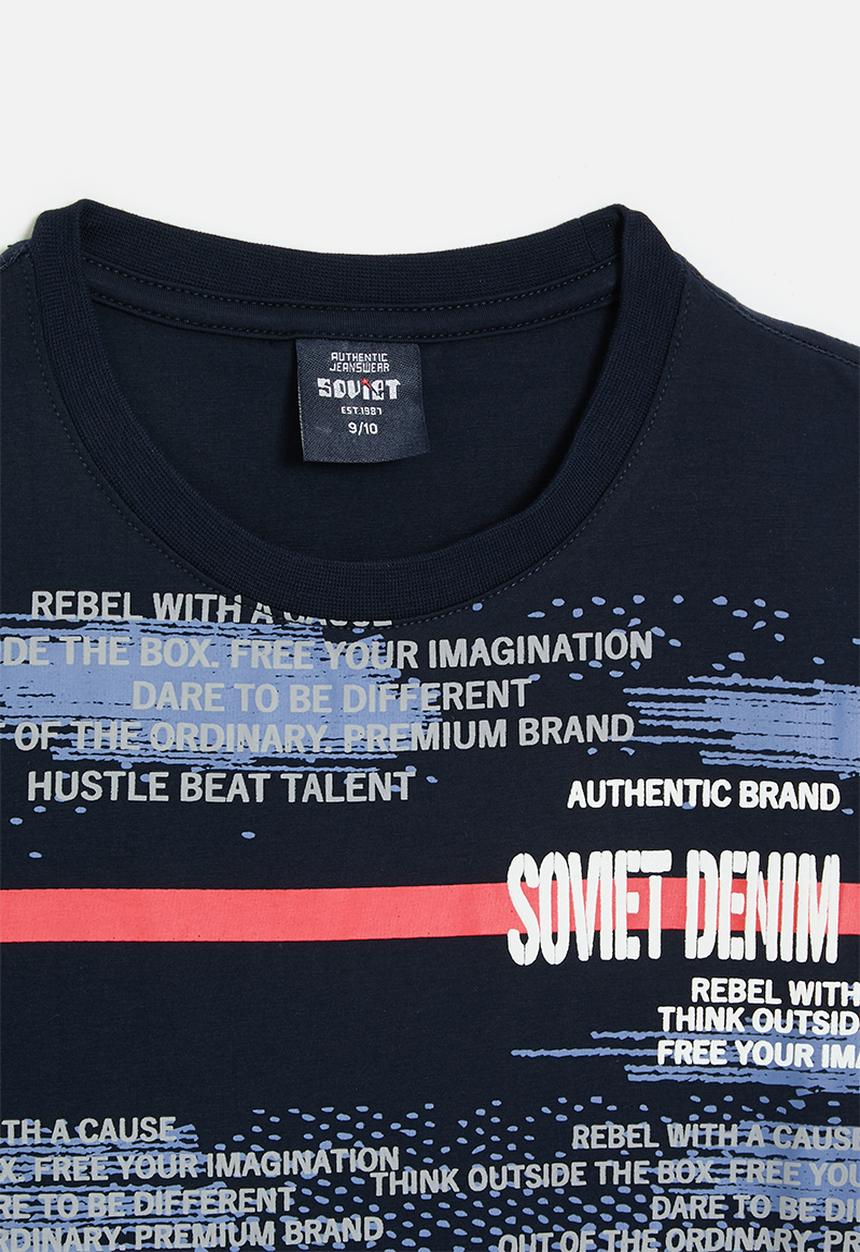 SOVIET - Boys fashion T-shirt - navy