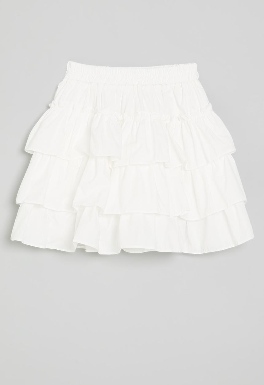 Pop Candy - Tiered mini skirt - white