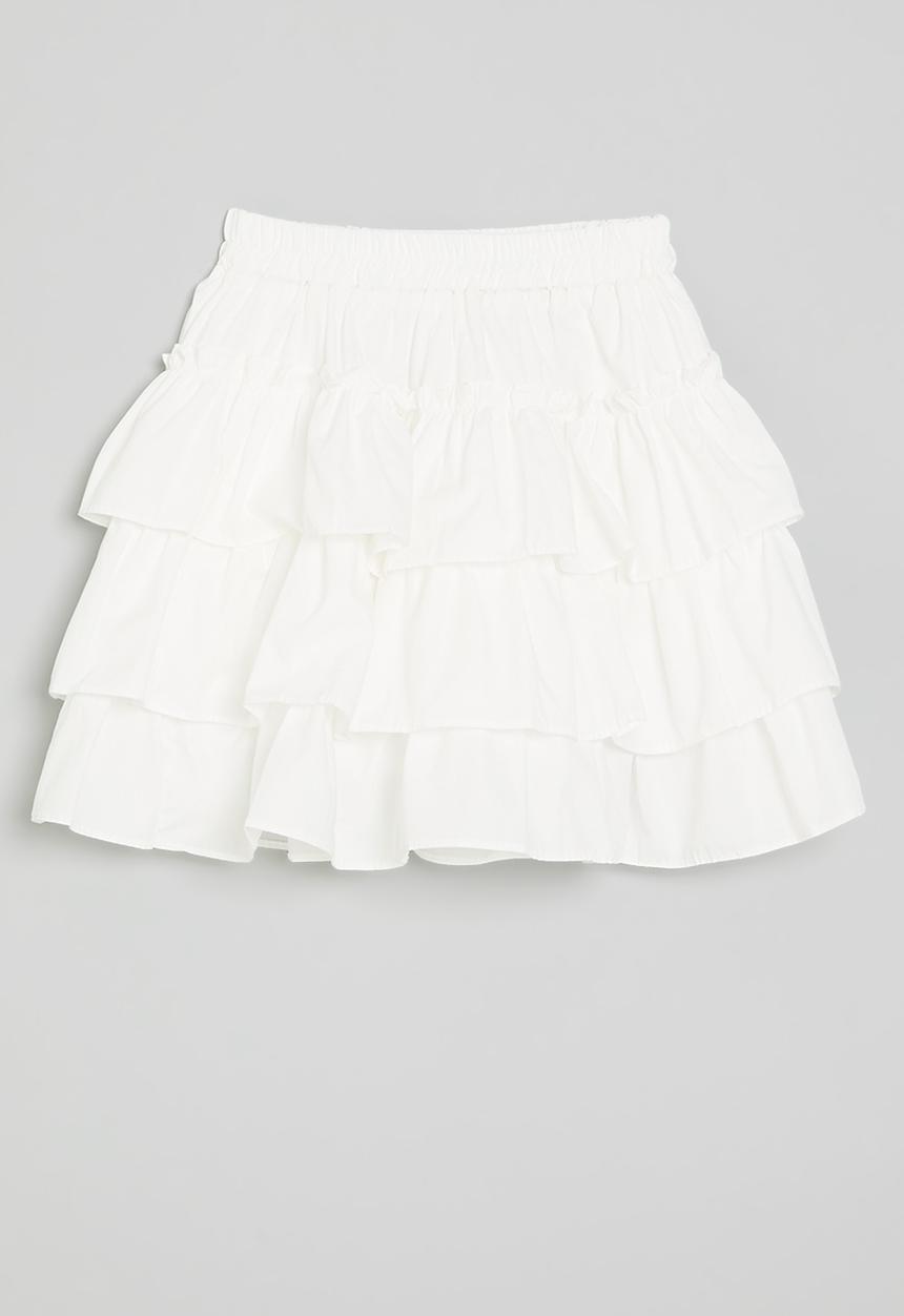 Pop Candy - Tiered mini skirt - white