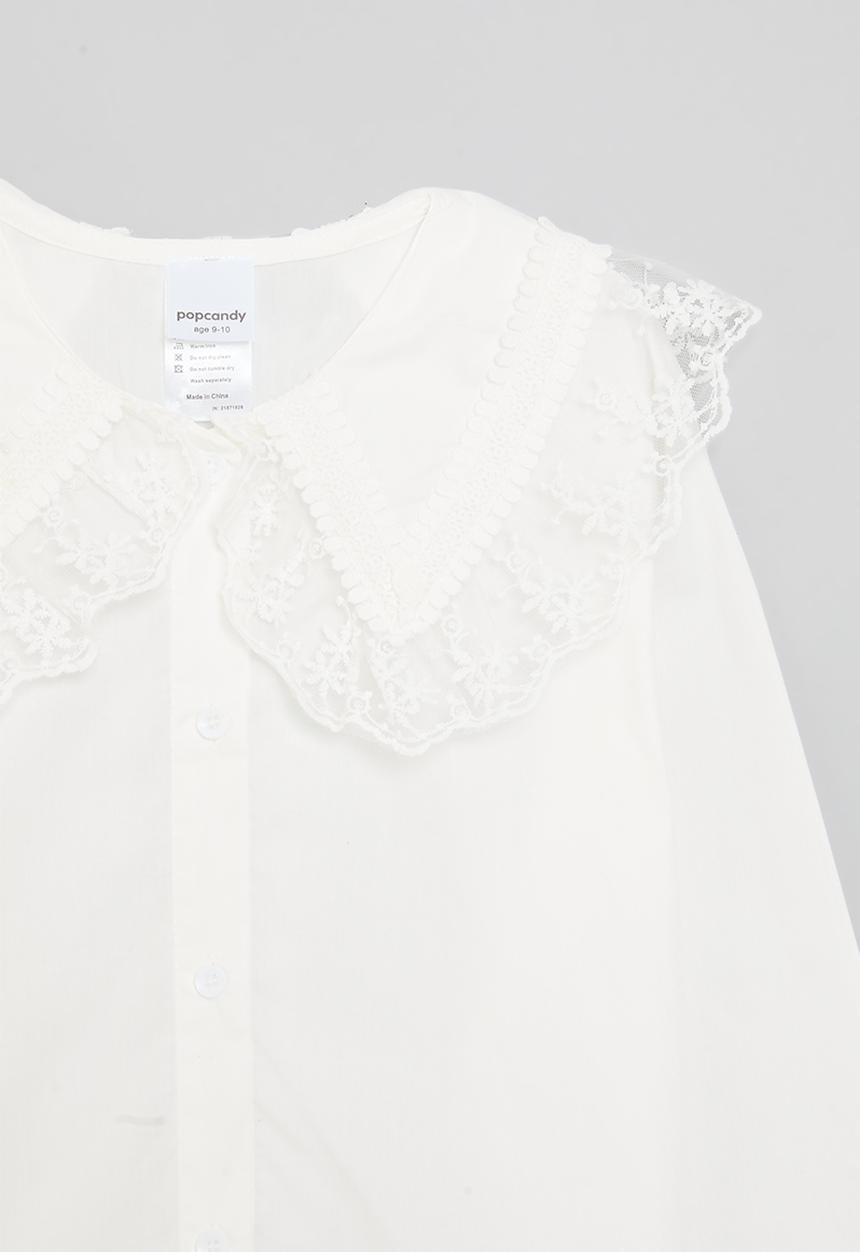 Pop Candy - Peter pan collar shirt - white