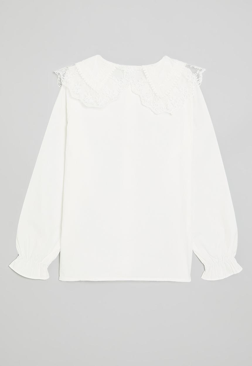 Pop Candy - Peter pan collar shirt - white