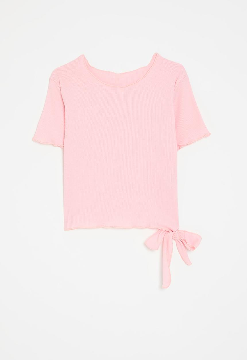 Pop Candy - Knot tie tee - pink