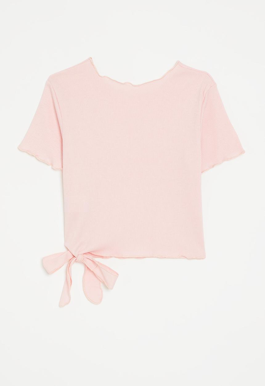 Pop Candy - Knot tie tee - pink