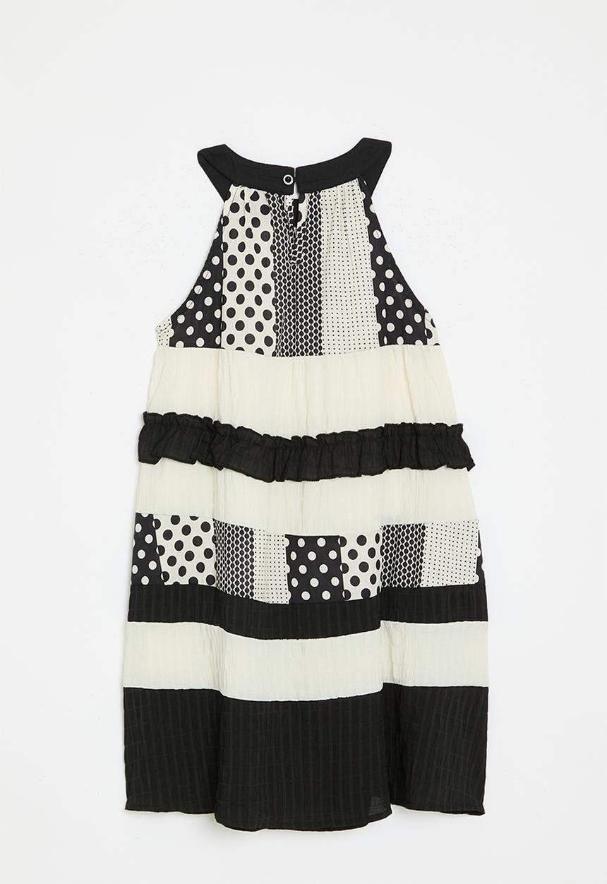 Pop Candy - Textured dress - black & white