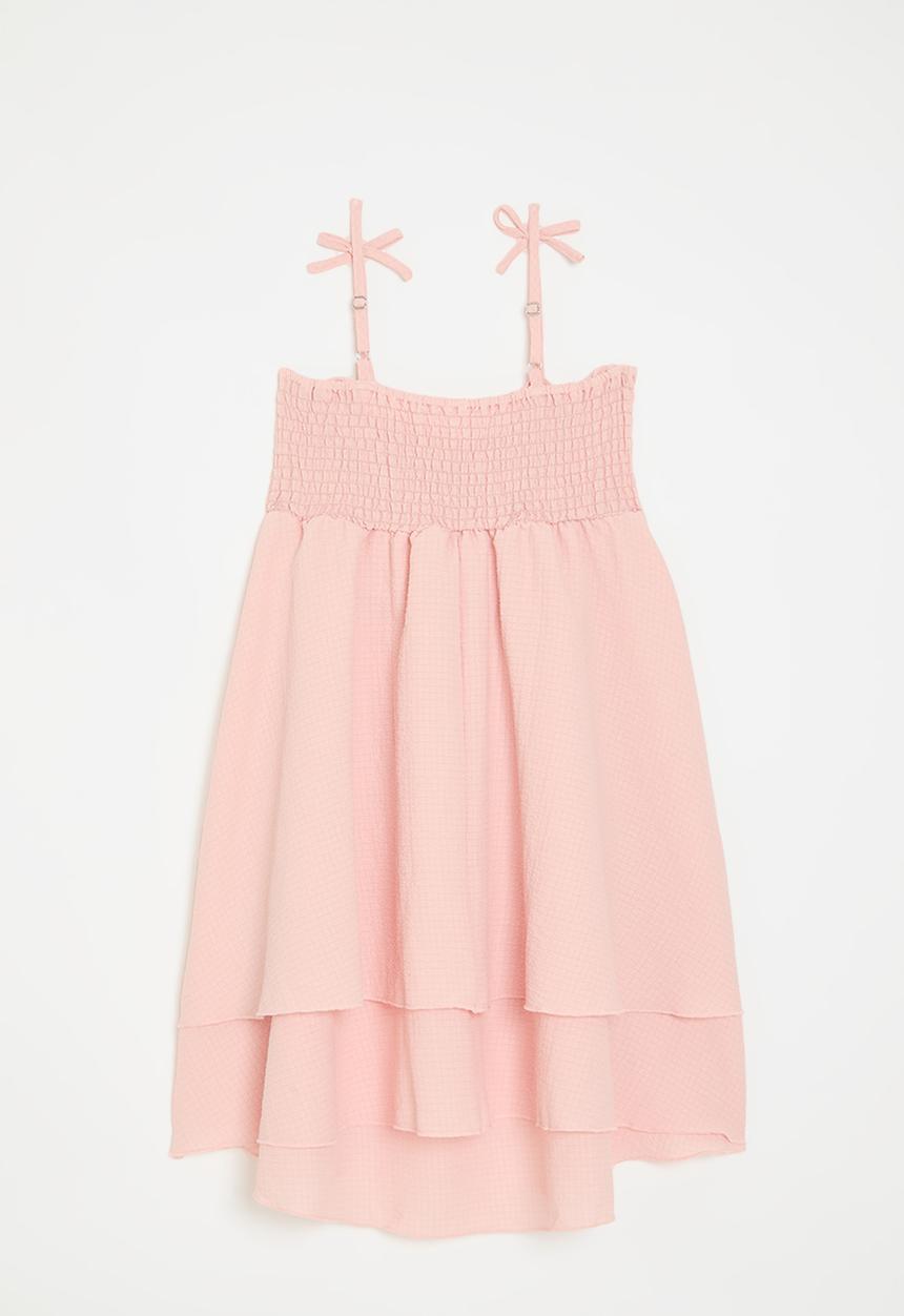 Pop Candy - Shoulder tie strap dress - pink