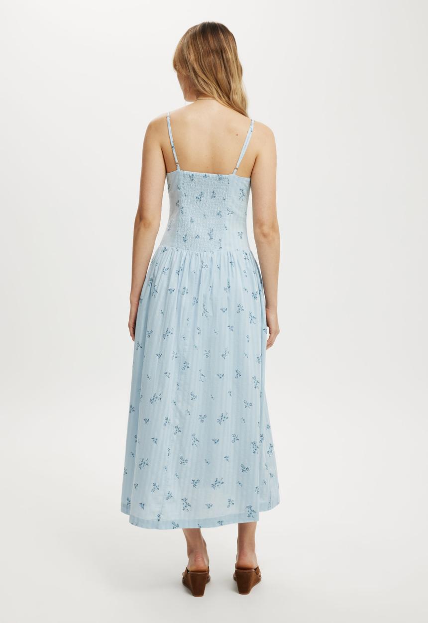 Cotton On - Alexis seamed midi dress - Alyssa Ditsy Blue