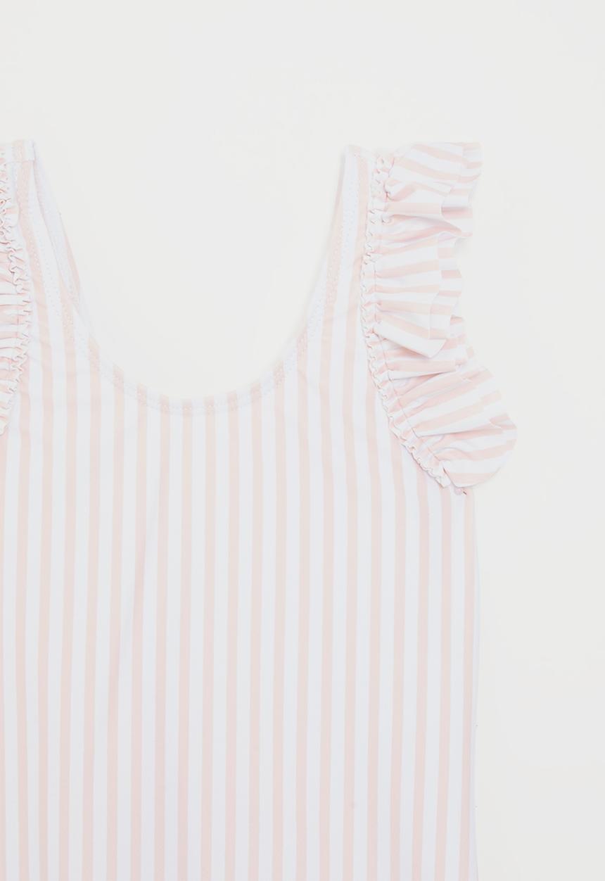 Pop Candy - Striped swimsuit - pink & white