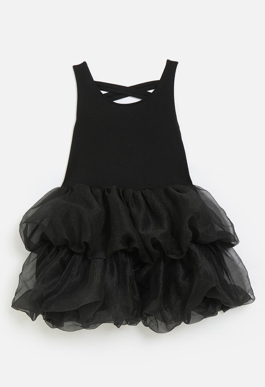 Pop Candy - Tiered bubble dress - black