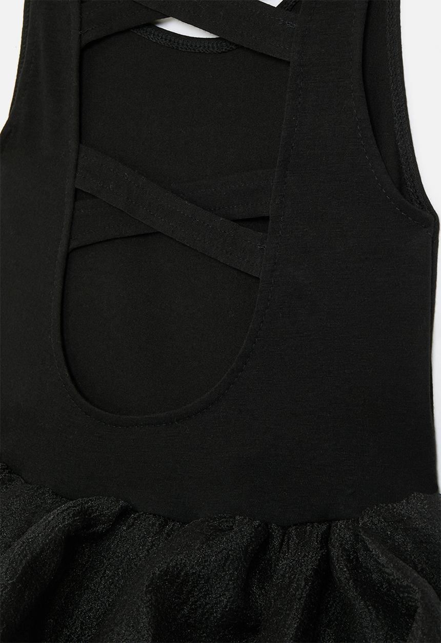 Pop Candy - Tiered bubble dress - black