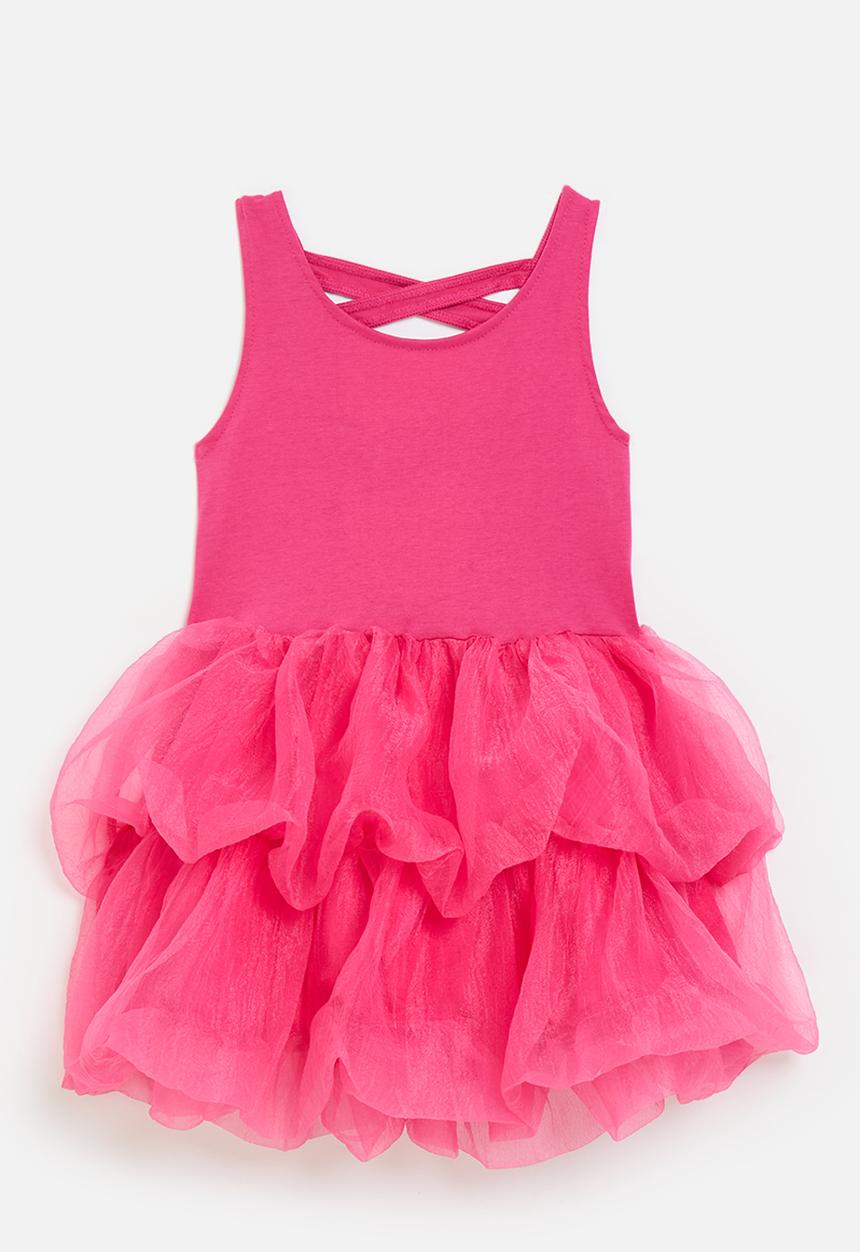 Pop Candy - Tiered bubble dress - cerise