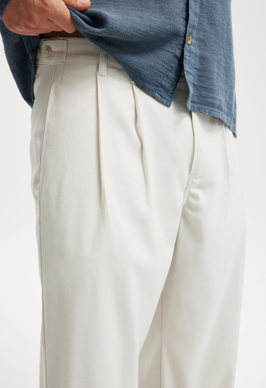 Cotton On - Super Baggy Pleated Pant - Washed Stone