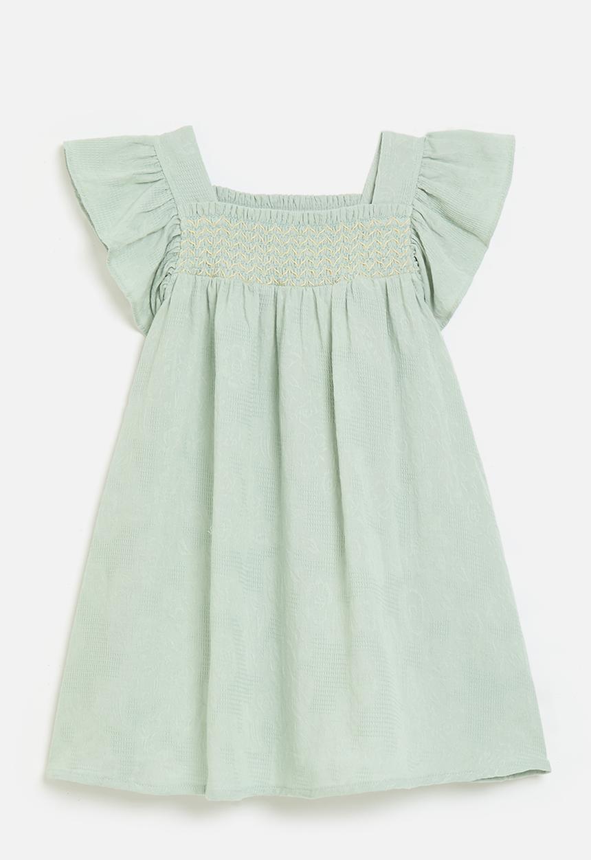 Pop Candy - Frilled sleeved dress - green