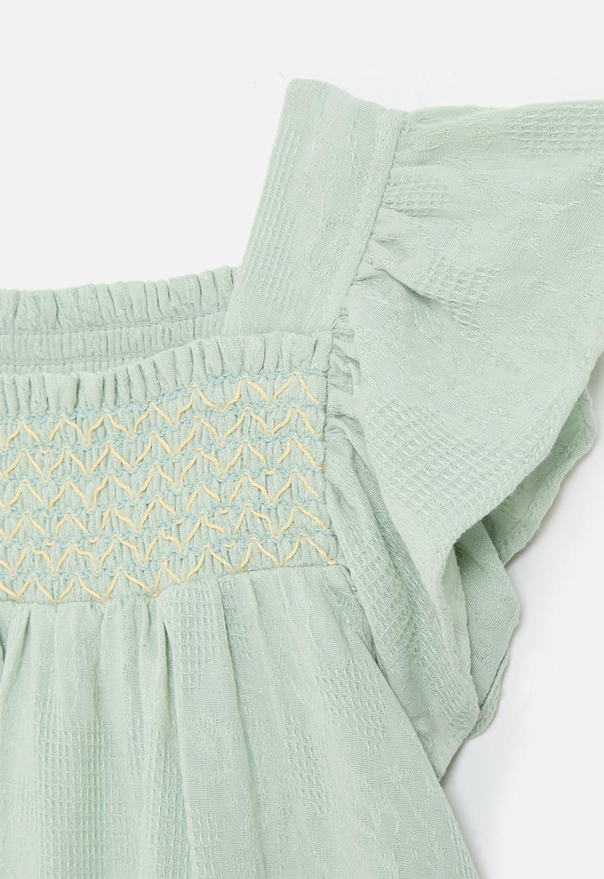 Pop Candy - Frilled sleeved dress - green