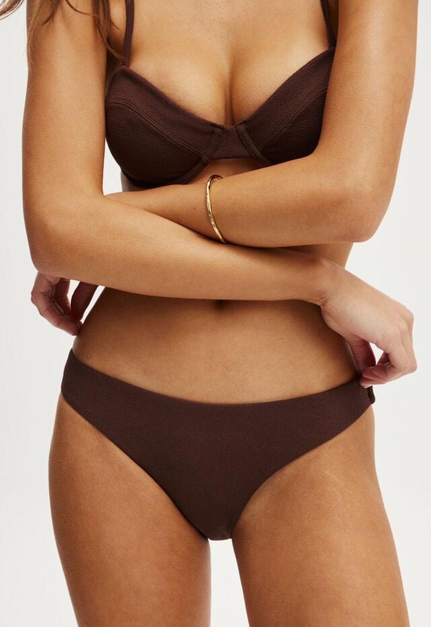 Cotton On - Full Bikini Bottom - Espresso Crepe