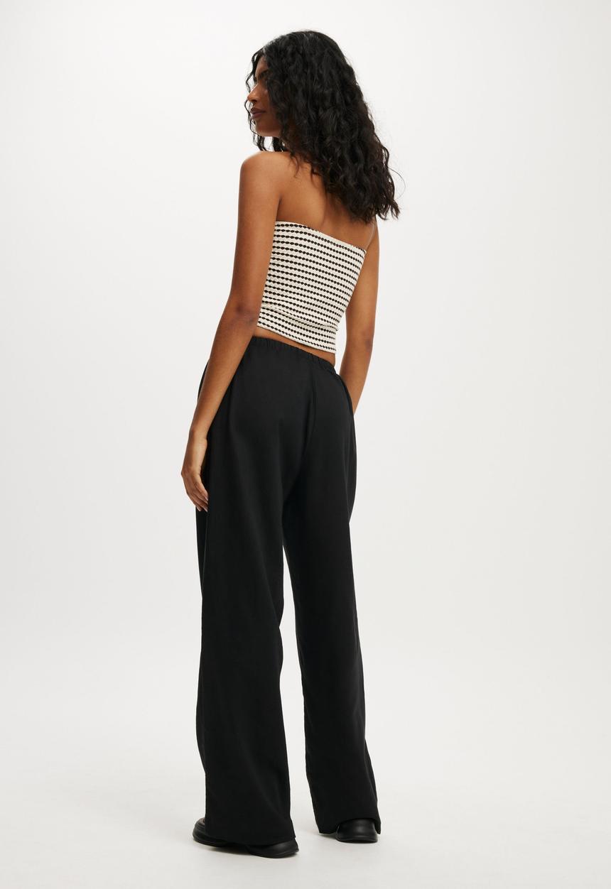 Cotton On - Haven Wide Leg Pant - Pitch Black