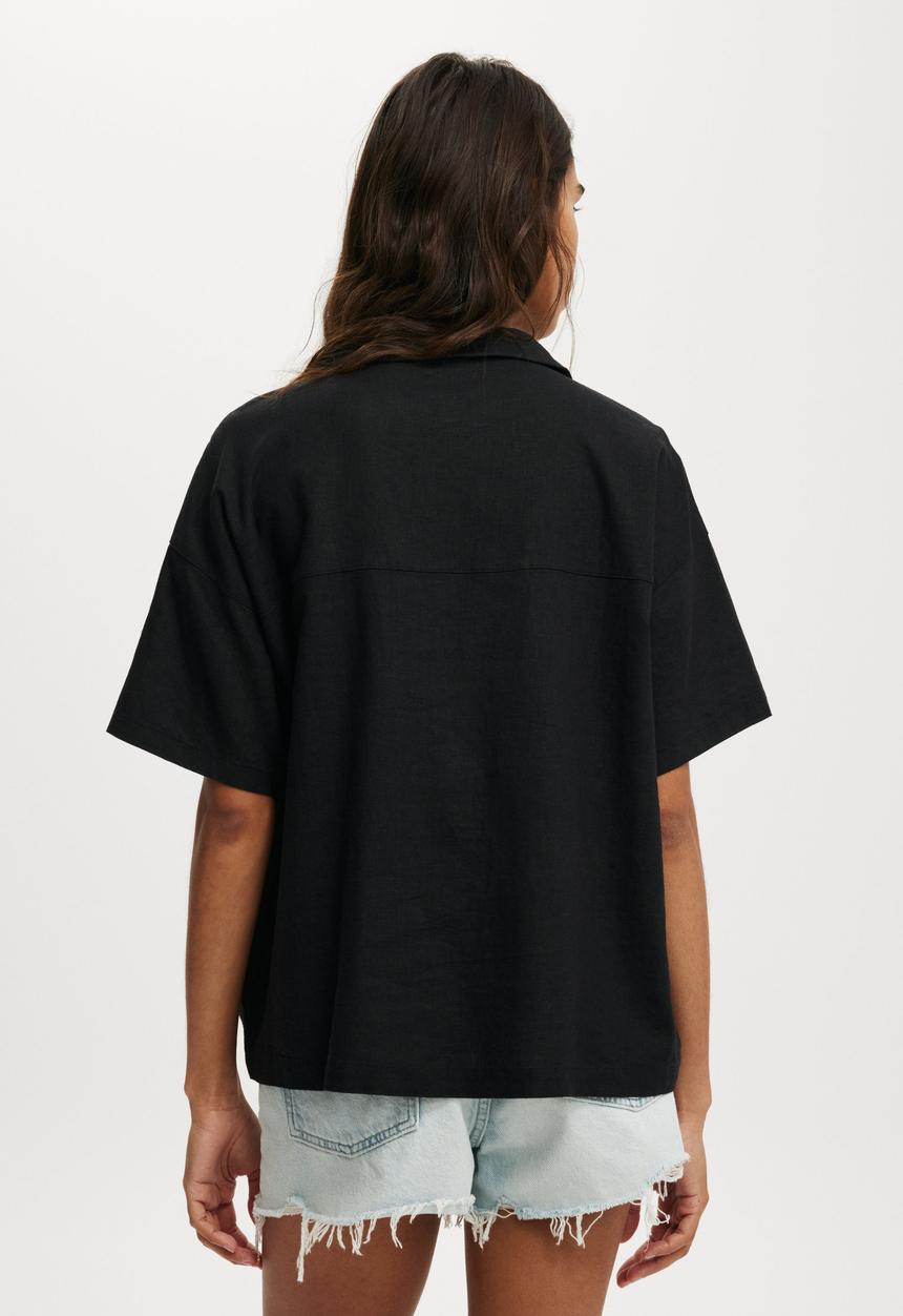 Cotton On - Haven short sleeve shirt - black