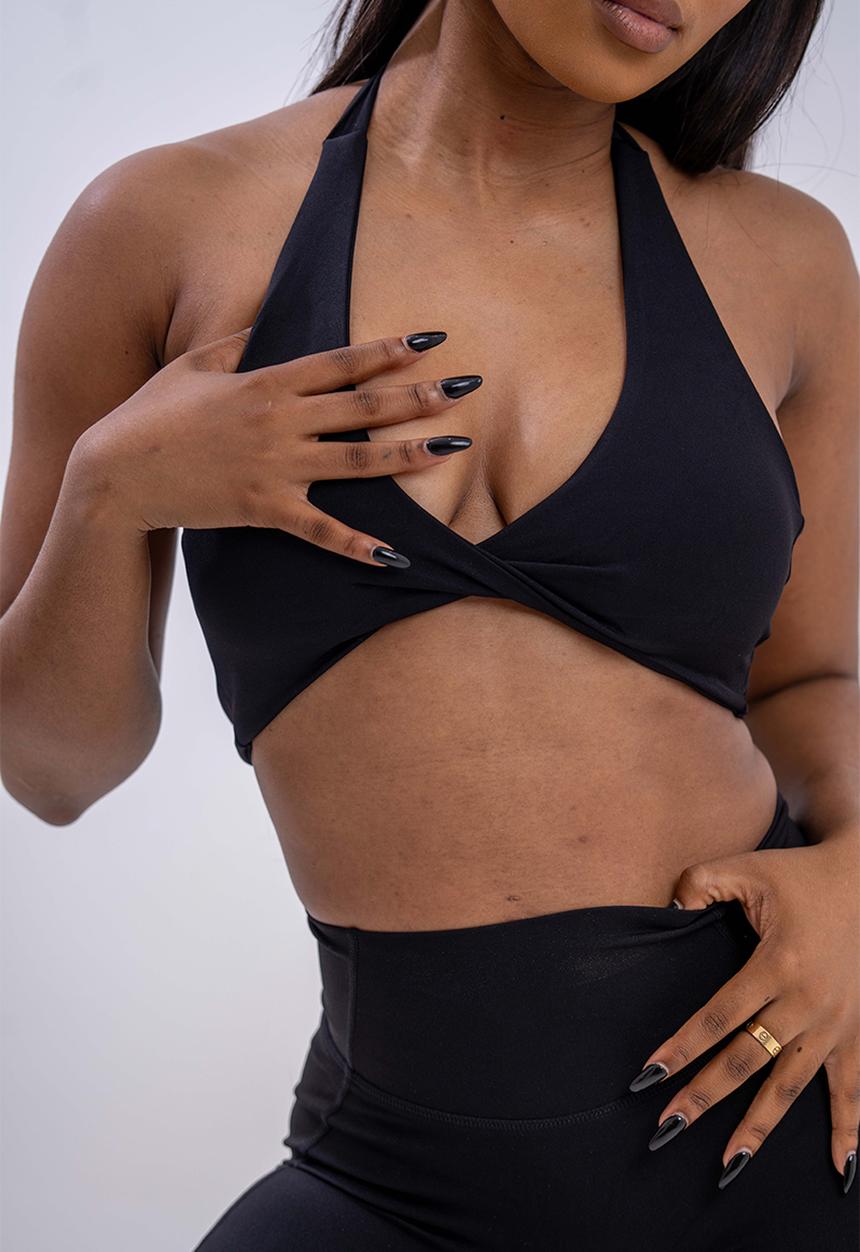Net Athletic - Elevate twist bra - jet black