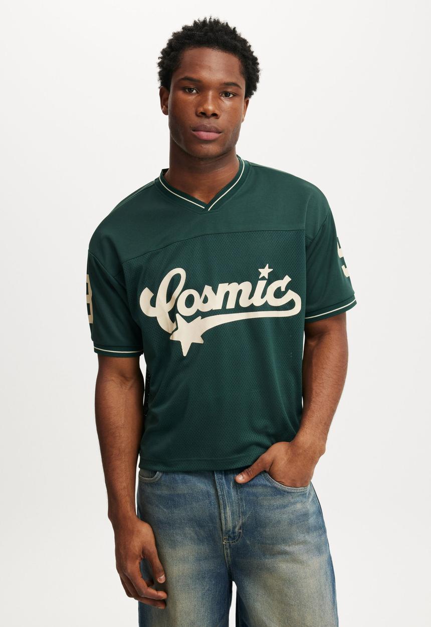 Cotton On - Football Jersey - Pineneedle Green/Cosmic