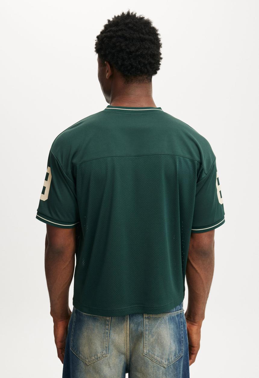 Cotton On - Football Jersey - Pineneedle Green/Cosmic