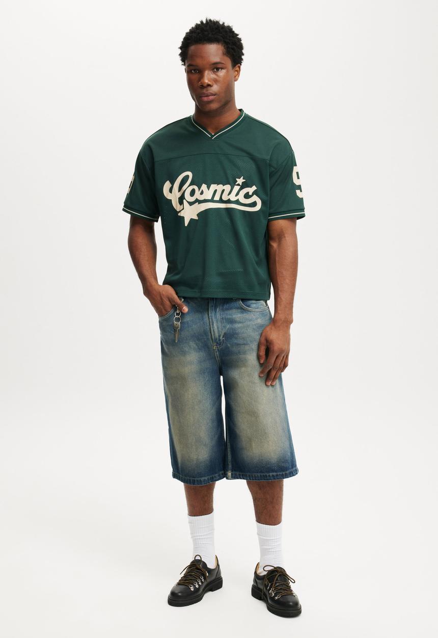 Cotton On - Football Jersey - Pineneedle Green/Cosmic
