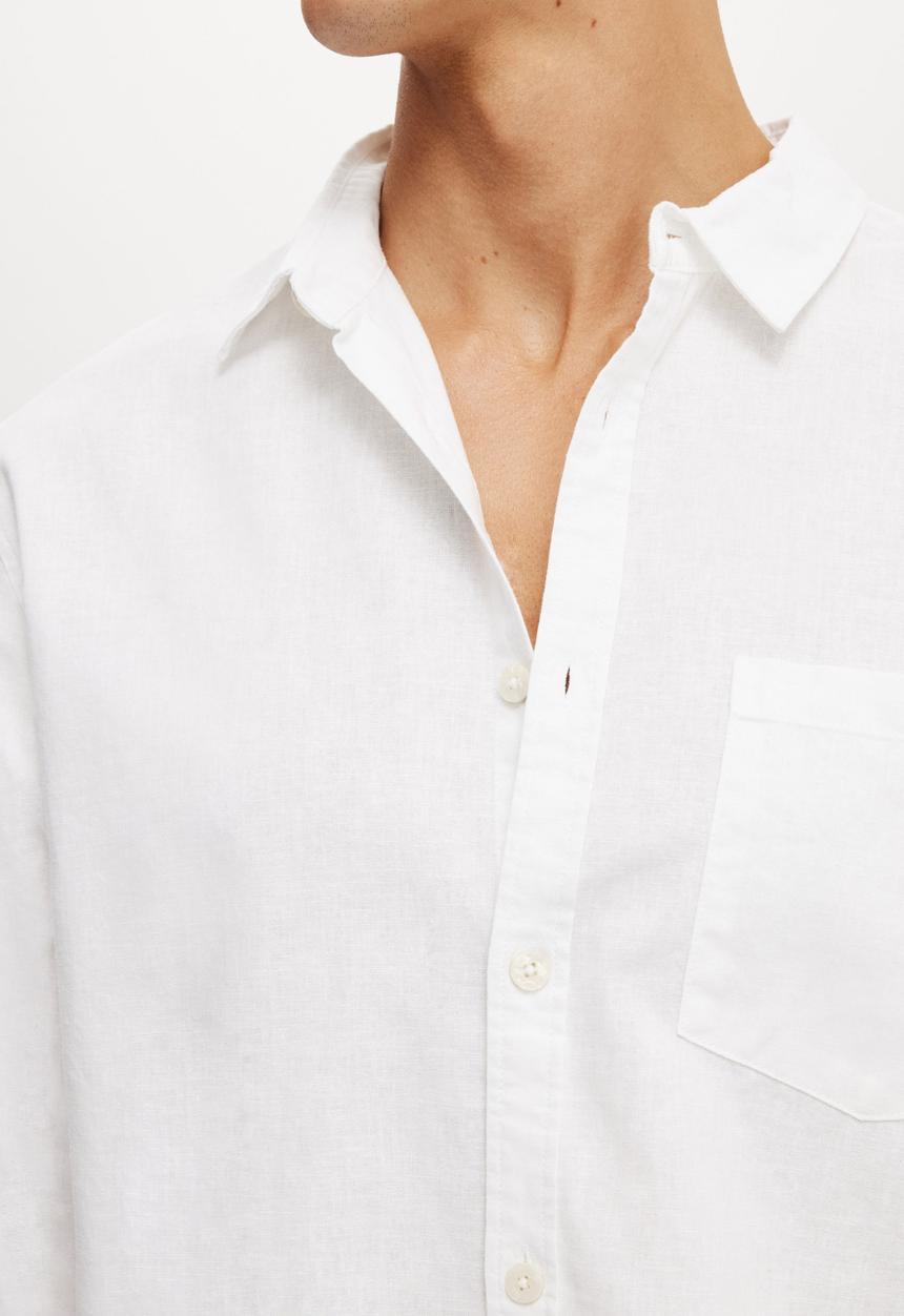 Cotton On - Luca Long Sleeve Shirt - White
