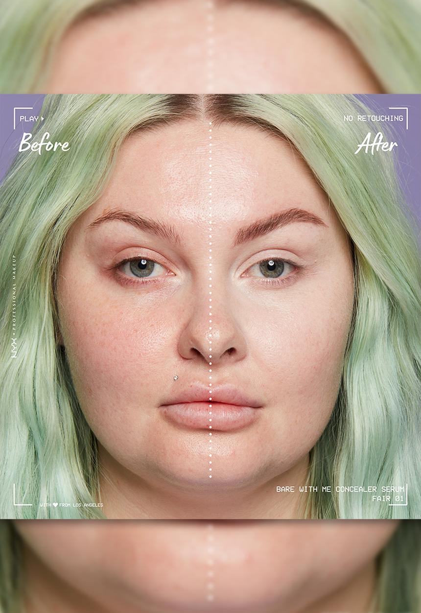 NYX Professional Makeup - Bare with me serum and calm concealer - Fair
