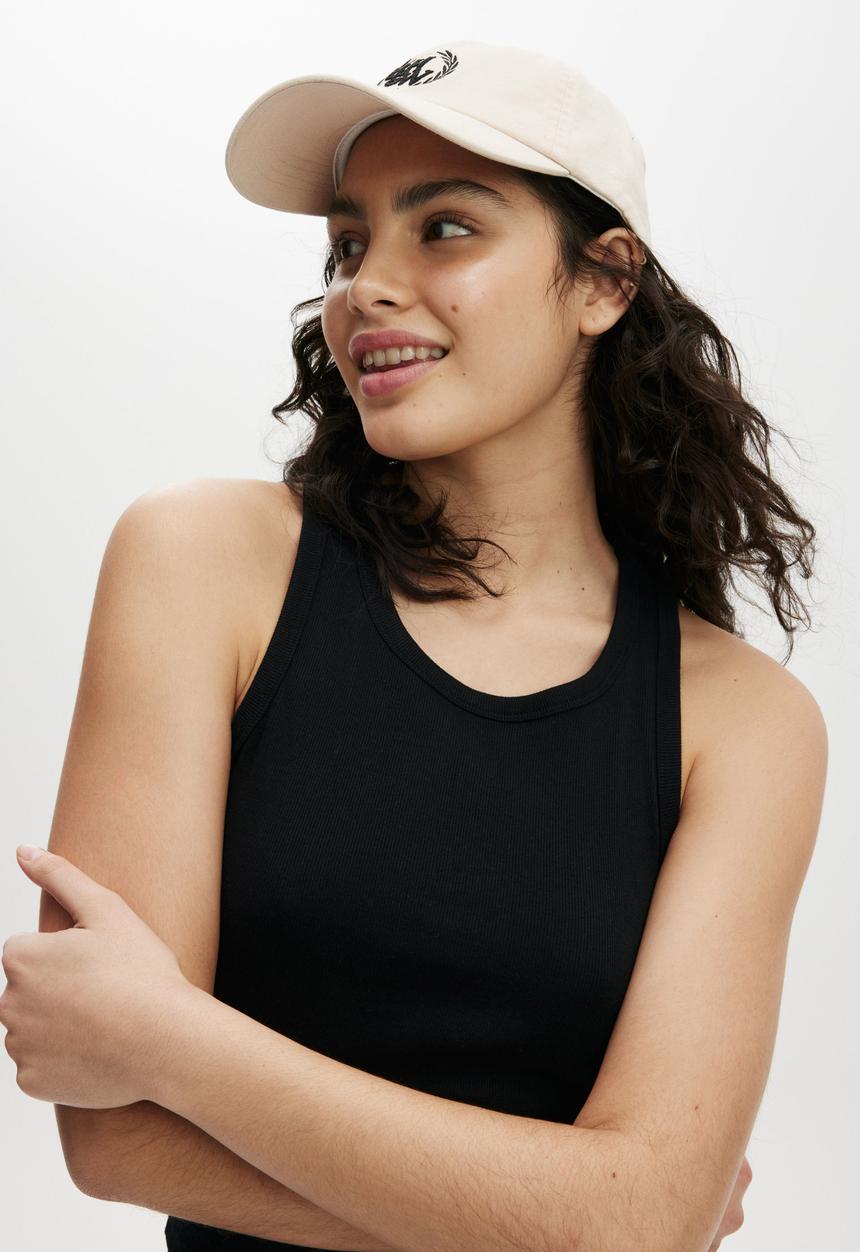 Cotton On - Active Core Rib Racer Tank - Black