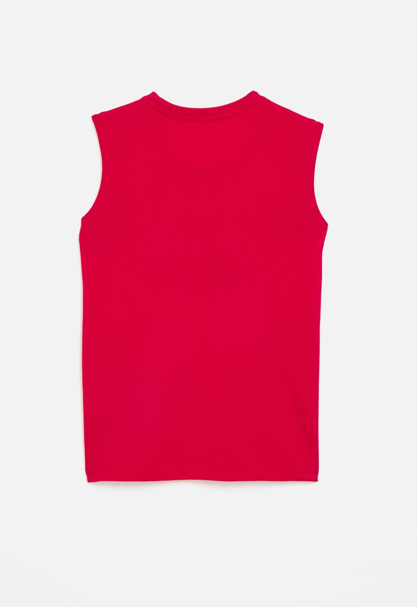 POLO - Boys connor printed vest - samba red