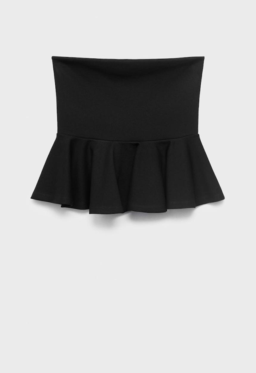 MANGO - Top Peplum - Black
