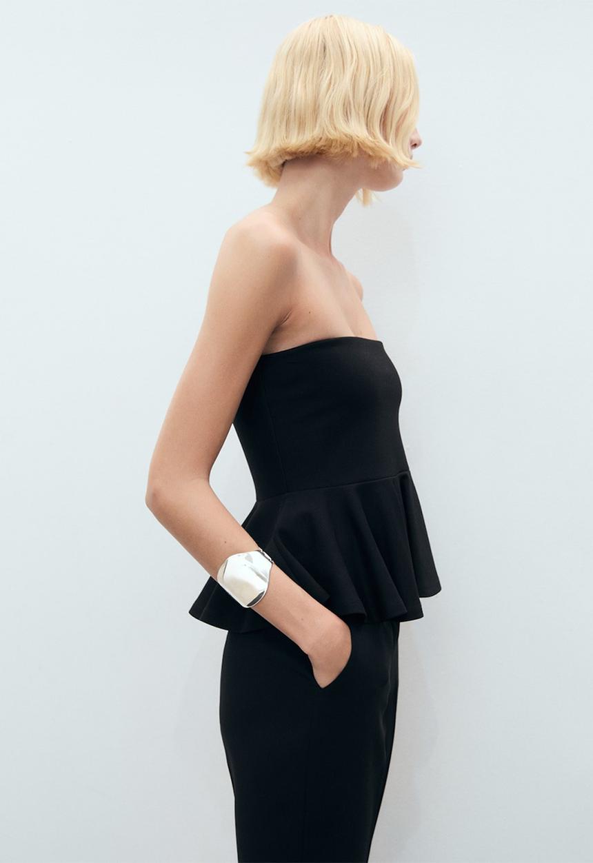 MANGO - Top Peplum - Black