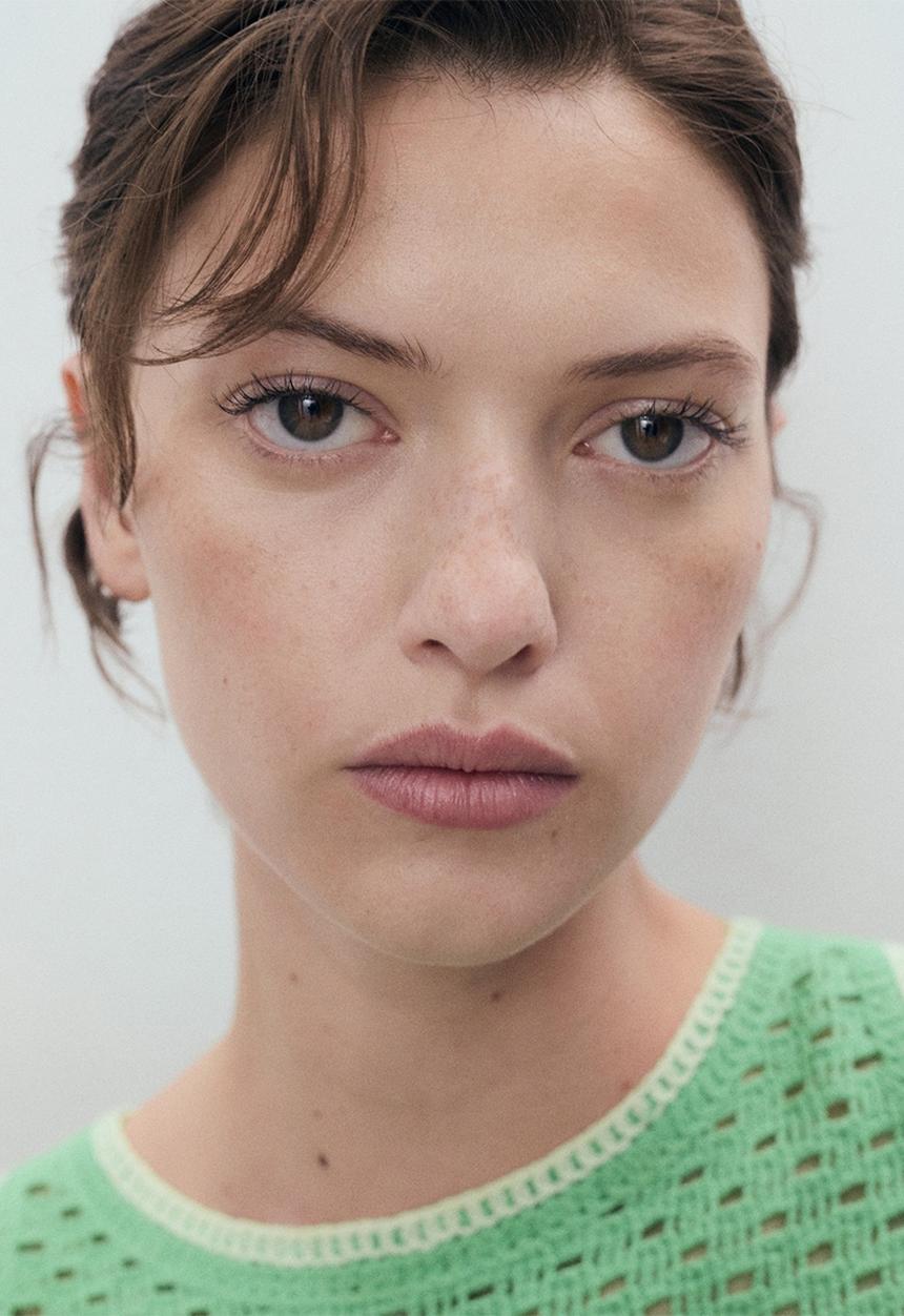 MANGO - Top Fleur - Light/Pastel Green