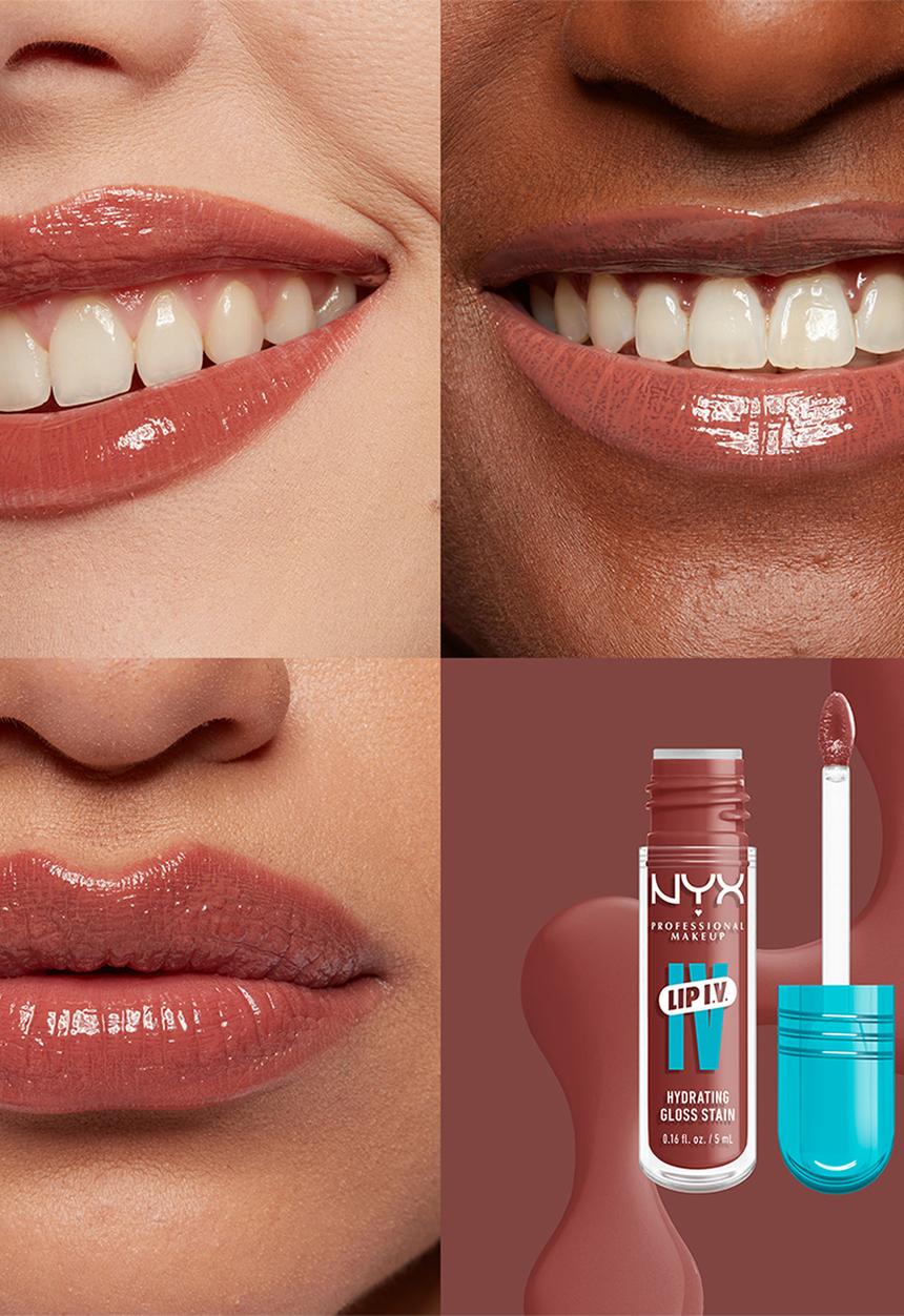 NYX Professional Makeup - Lip IV Hydrating Glossy Lip Stain With 12hr Hydration - Hydra Honey