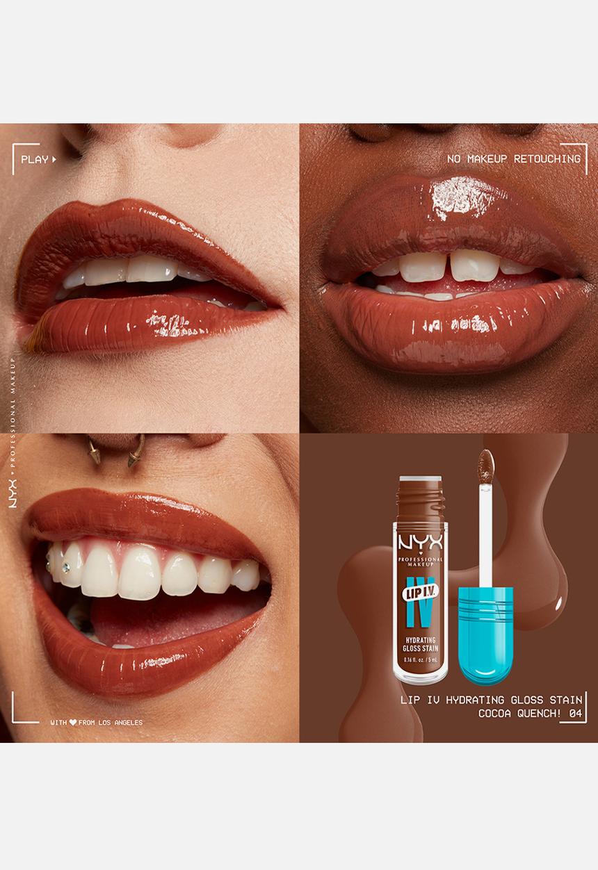 NYX Professional Makeup - Lip IV Hydrating Glossy Lip Stain With 12hr Hydration - Cocoa Quench