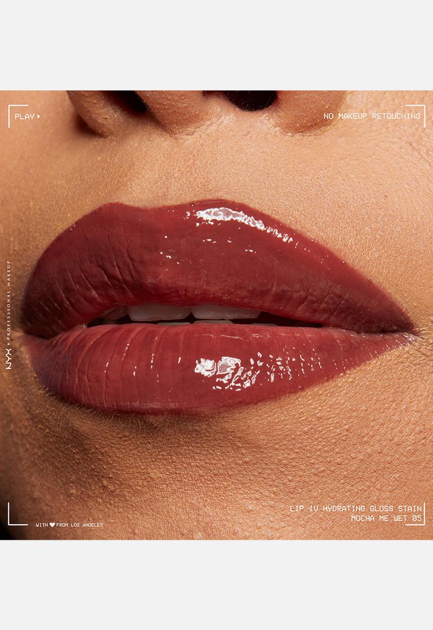 NYX Professional Makeup - Lip IV Hydrating Glossy Lip Stain With 12hr Hydration - Mocha Me Wet