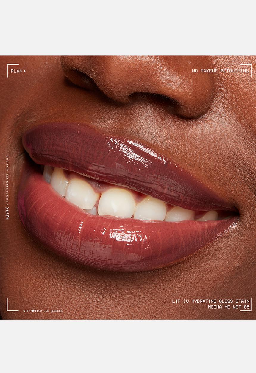 NYX Professional Makeup - Lip IV Hydrating Glossy Lip Stain With 12hr Hydration - Mocha Me Wet