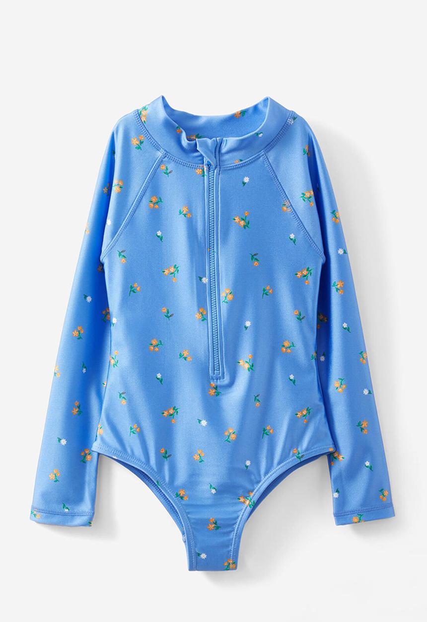 Cotton On - Lydia one piece - deep sea blue/floral