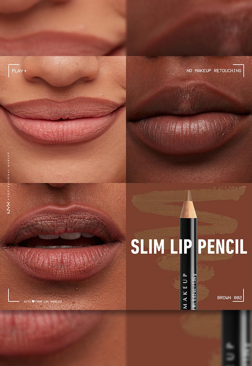 NYX Professional Makeup - Slim Lip Pencil - 802 Brown