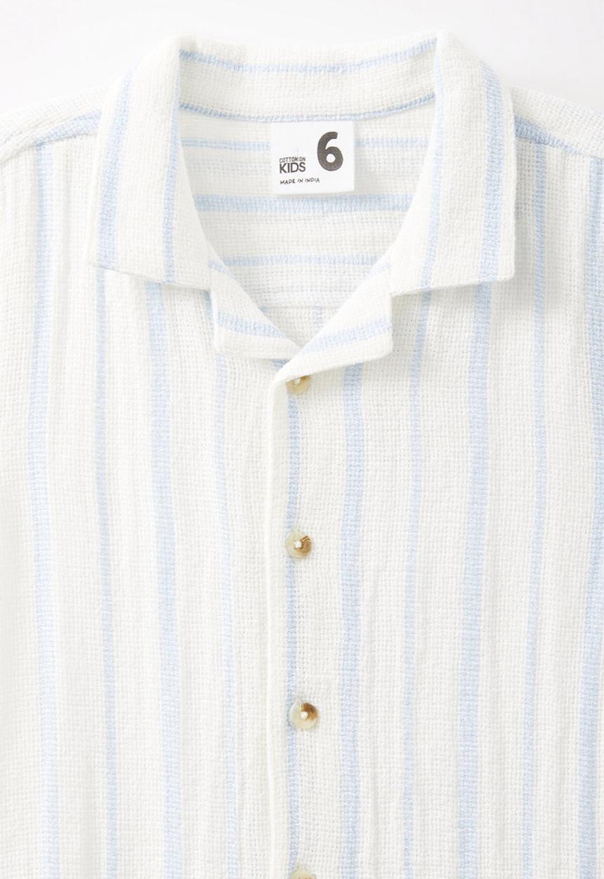 Cotton On - Cabana short sleeve shirt - dawn blue/vanilla