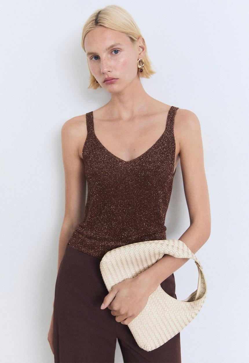 MANGO - Top Kling - Brown