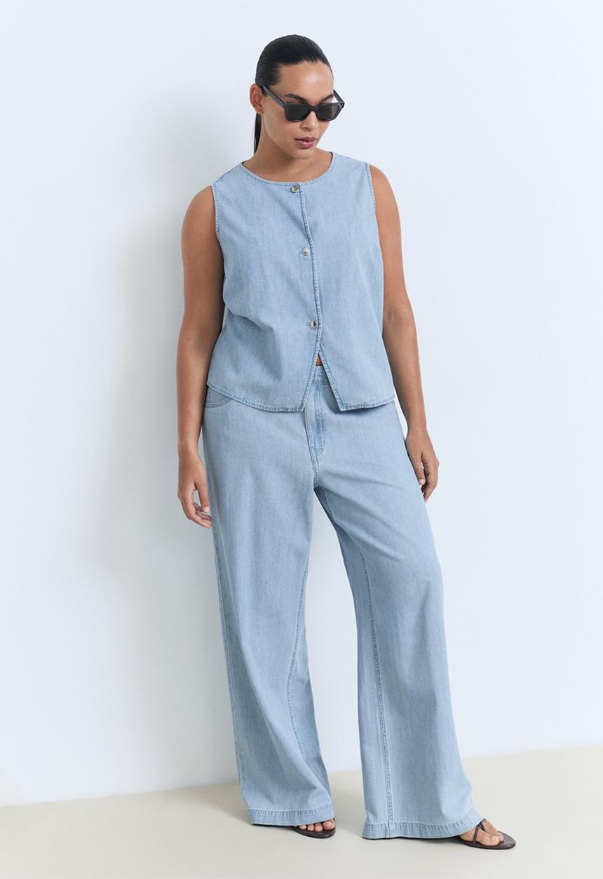 MANGO - Top Vionet - Open Blue