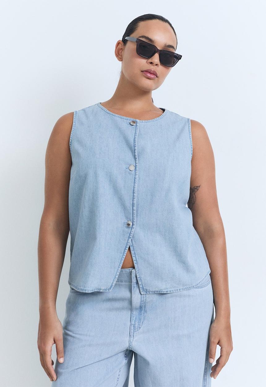 MANGO - Top Vionet - Open Blue